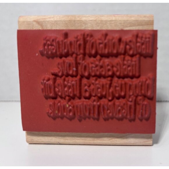 Love & Kindness Sentiment Card Making Little Bit of Heaven Rubber Stamp Block - Picture 2 of 4